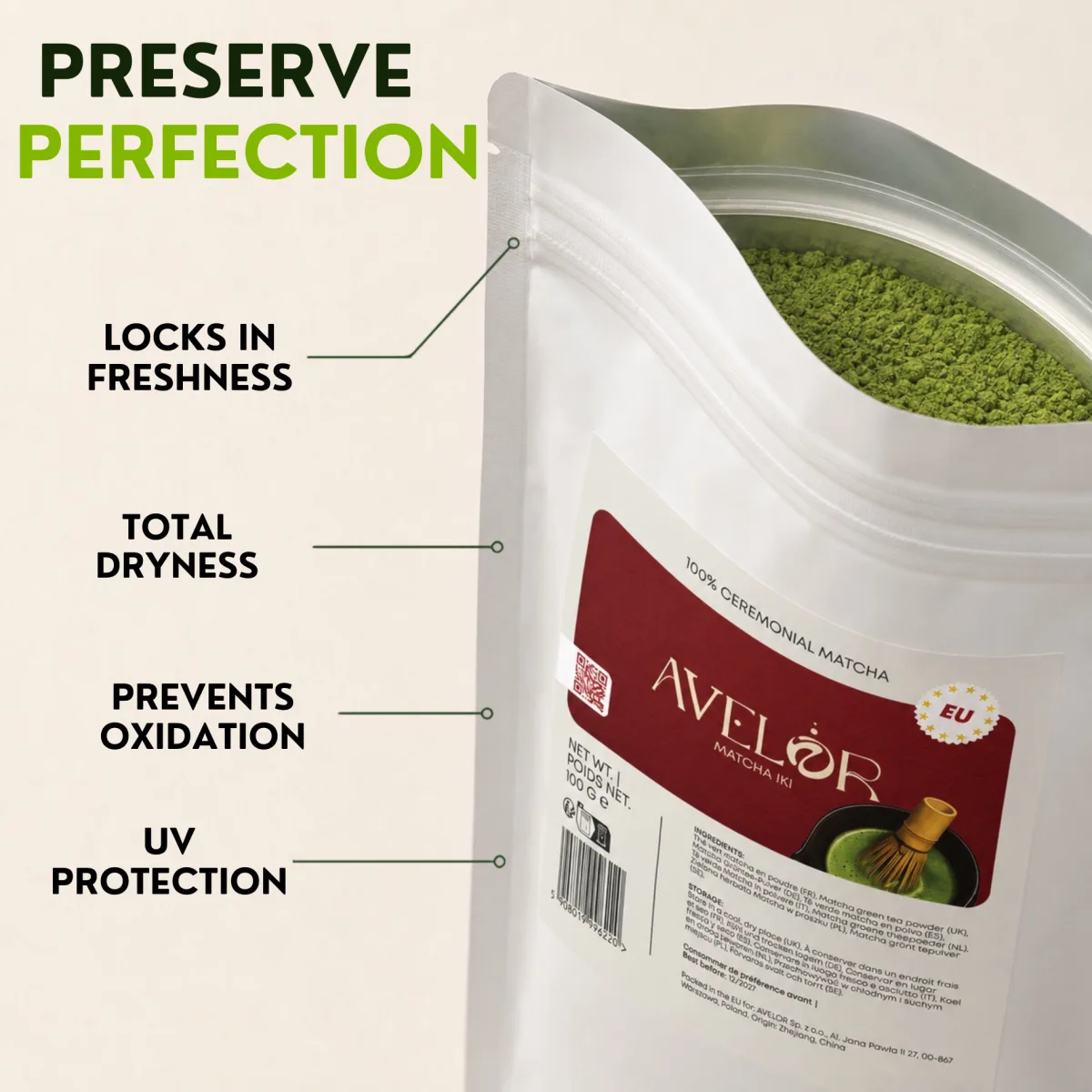 AVELOR Iki · Ceremoniální matcha 1 kg — zdjęcie 5